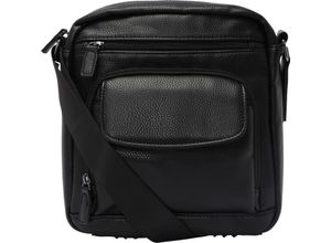 4062741162986 - DUNMORE Schultertasche Reißverschluss Kunstleder schwarz