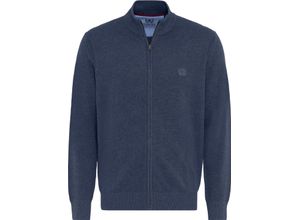 4062741426934 - DUNMORE Strickjacke Baumwolle Stehkragen für Herren blau L