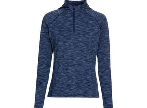 4062741606268 - ALEX Running Langarmshirt Troyer Kapuze für Damen blau XL