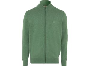 4062741647940 - DUNMORE Strickjacke Baumwolle Stehkragen für Herren grün XL