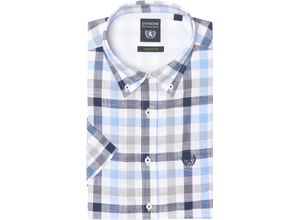 4062741652654 - DUNMORE Freizeithemd Comfort-Fit Langarm Button-Down-Kragen für Herren blau XXL