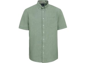 4062741653118 - DUNMORE Freizeithemd Modern Fit Kurzarm Button-Down-Kragen für Herren grün L