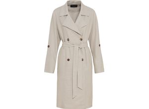 4062741676575 - MANGUUN collection Trenchcoat Leinenanteil Reverskragen für Damen beige 40