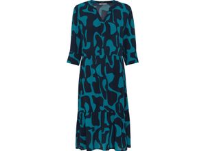 4062741773052 - adagio Volantkleid Split-Neck 3 4-Ärmel für Damen blau 40