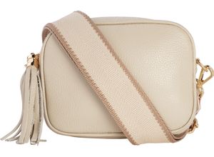 4062741816056 - adagio Umhängetasche Leder Quastenanhänger für Damen beige