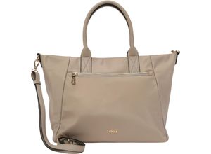 4062756103387 - LCREDI Shopper Kunstleder Emblem für Damen beige