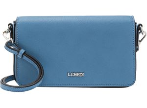 4062756107859 - LCREDI Umhängetasche Kunstleder Emblem für Damen blau