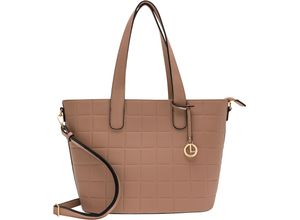 4062756111351 - LCREDI Shopper Kunstleder Anhänger für Damen beige