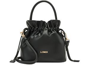 4062756113928 - LCREDI Nahla Beuteltasche Kunstleder Tunnelzug für Damen schwarz