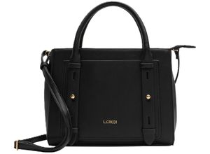 4062756114840 - LCREDI Naemi Henkeltasche Reißverschluss Emblem für Damen schwarz