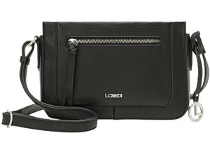 4062756114949 - LCREDI Najuka Schultertasche Reißverschluss Emblem für Damen schwarz