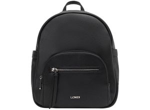 4062756115540 - LCREDI Rucksack Kunstleder Emblem für Damen schwarz