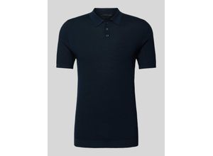 4062843843837 - Slim Fit Poloshirt mit Strukturmuster Modell Triton