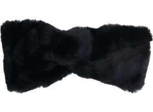 4062845186109 - SEEBERGER Stirnband Kunstfell Stretch uni für Damen schwarz OneSize