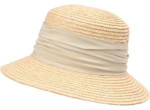 4062845267648 - SEEBERGER Sonnenhut Naturstroh Hutband für Damen beige M