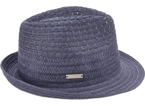 4062845274189 - SEEBERGER Trilby Logo-Emblem für Damen blau OneSize