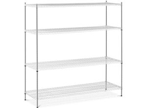 4062859004857 - Royal Catering - Metallregal 1000 kg Standregal 180 x 60 x 180cm Steckregal Lagerregal - Silbern