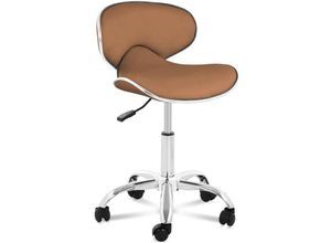 4062859006080 - Rollhocker Bürohocker Drehhocker Praxishocker Arbeitshocker Hocker Gasfeder - Cappuccino