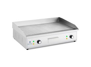 4062859010698 - Royal Catering - Elektro-Grillplatte Griddleplatte Bratplatte 700 x 400 mm gerillt 4400 w