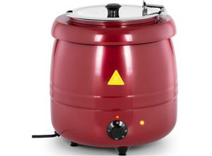 4062859012081 - Royal Catering - Suppentopf elektrisch Suppenkessel Edelstahl Stahl rot Partytopf 10 l 400 w - Rot