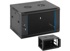 4062859014665 - Hängender Server-Netzwerk-RACK-Schrank 19\ 6HE IP20 bis 60 kg 60x44x37 cm SCHWARZ