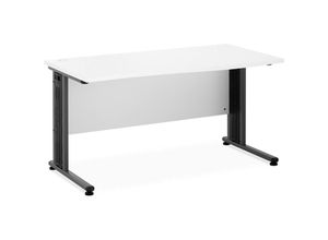 4062859048615 - Fromm&starck - Schreibtisch Computertisch Bürotisch Arbeitstisch 140 x 735 cm Home Office weiß - Weiß Schwarz