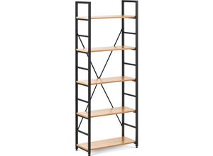 4062859052094 - Fromm&starck - Standregal Bücherregal Regal 60 x 28 x 157 cm Metall 5 Ebenen 150 kg