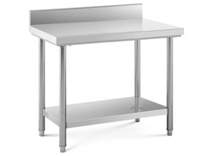 4062859063083 - Edelstahl Arbeitstisch Edelstahltisch Zerlegetisch 100 x 60 cm Aufkantung 114 kg