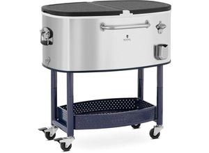 4062859066497 - Royal Catering - Kühlbox mit Rädern Kühlkiste Ablasshahn Getränkekühler Thermobox 77 l Edelstahl