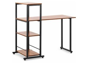 4062859072818 - Fromm&starck - Schreibtisch Computertisch Bürotisch Arbeitstisch Home Office 110 x 50 cm Regal - Braun