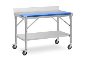 4062859083395 - Royal Catering - Edelstahltisch Zerlegetisch Zerwirktisch 120 x 70 cm Aufkantung 200 kg Tragkraft