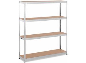 4062859091222 - - Schwerlastregal Metallregal Kellerregal 160 x 40 x 180 cm für 4 x 150 kg grau 4062859091222 - - Schwerlastregal Metallregal Kellerregal 160 x 40 x 180 cm für 4 x 150 kg grau