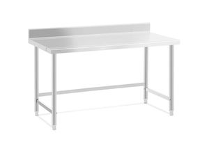 4062859093646 - Royal Catering - Edelstahl Arbeitstisch Edelstahltisch Zerlegetisch 150 x 70 cm Aufkantung 93 kg