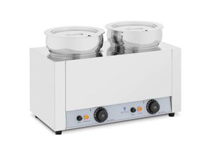 4062859107855 - Royal Catering - Suppenstation Bain Marie Speisenwärmer Edelstahl 2 x 7 l 30 - 110 °c 1000 w