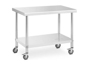 4062859128287 - Royal Catering - Rollbarer Edelstahl Arbeitstisch Edelstahltisch Gastrotisch 60 x 100 cm 155 kg