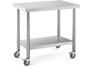 4062859128423 - Royal Catering - Rollbarer Edelstahl Arbeitstisch Edelstahltisch Gastrotisch 60 x 90 cm 145 kg