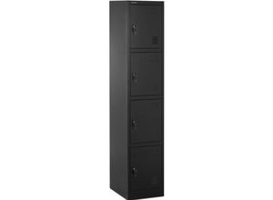 4062859141361 - Fromm&starck - Spindschrank Schließfachschrank Metallschrank abschließbar 4 Spinde 80 kg - Anthrazit Schwarz