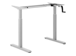 4062859142825 - Fromm&starck - Manuell höhenverstellbares Schreibtisch-Gestell Tischgestell 73-124cm 70kg grau - Grau