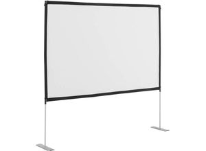 4062859154361 - Beamerleinwand Projektionsleinwand Mobile Beamer Leinwand 228 x 133 cm 169 - Schwarz Weiß