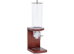 4062859165039 - Royal Catering - Müslispender Cerealienspender Lebensmittelspender 35 l Kunststoff   Buche - Braun Silbern