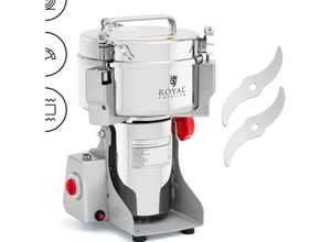 4062859176349 - Royal Catering - Gewürzmühle elektrisch Multi-Zerkleinerer Kräuter 1000 g 20 x 9 cm 3000 w - Silbern