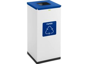 4062859187055 - Mülleimer Abfalleimer Küche Mülltrenner Deckel Bio Label 60 Liter Recycling - Weiß