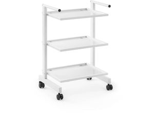 4062859191380 - - Kosmetikwagen Arbeitswagen Beistellwagen Salon-Trolley 3 Glasablagen max 60 kg