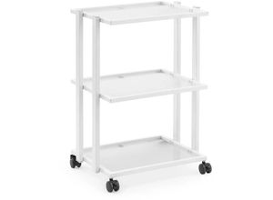 4062859191397 - - Kosmetikwagen Arbeitswagen Beistellwagen Salon-Trolley 3 Glasablagen 60 kg