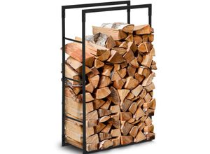 4062859200952 - - Kaminholzregal Brennholzregal Holzständer Feuerholzregal 30 kg Stahl schwarz - Schwarz