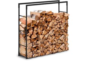 4062859200969 - - Kaminholzregal Brennholzregal Holzständer Feuerholzregal 35 kg Stahl schwarz - Schwarz