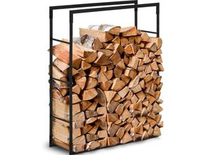 4062859200976 - - Kaminholzregal Brennholzregal Holzständer Feuerholzregal 40 kg Stahl schwarz - Schwarz