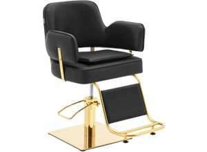 4062859238078 - - Friseurstuhl Fußstütze höhenverstellbar Barber-Stuhl 200 kg Ossett Black & Gold