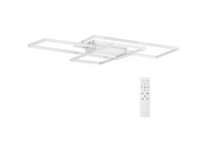 4062859244567 - - Deckenleuchte 3 Rechtecke Deckenlampe modern Wohnzimmer Fernbedienung led 140 w - Weiß