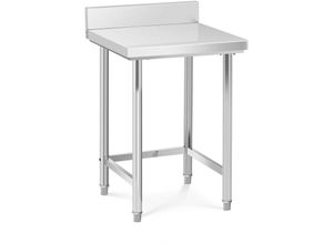 4062859944849 - Royal Catering - Edelstahltisch 64 x 64 cm Edelstahl Arbeitstisch Zerlegetisch Gastro Aufkantung